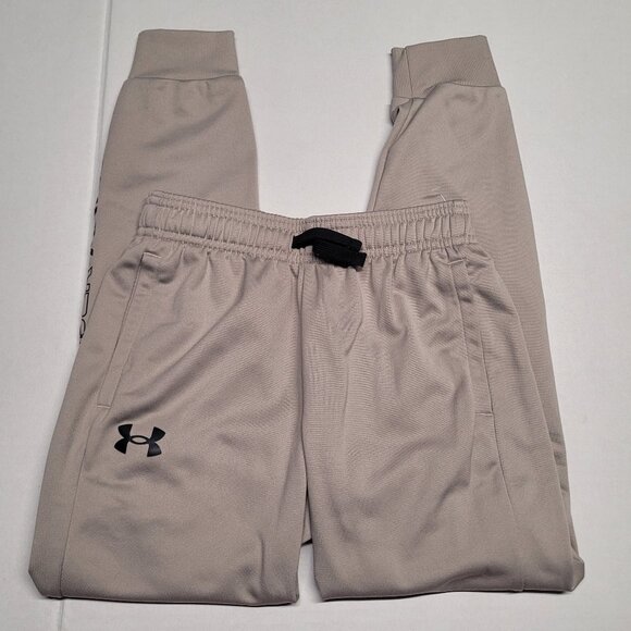 Under armour Boy’s sweatpants size Small color khaki black - Picture 1 of 6